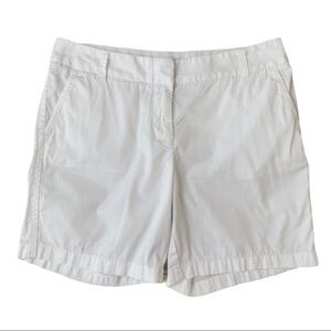 J.CREW FACTORY White Cotton Bermuda Shorts